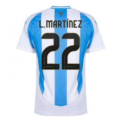 Argentina Lautaro Martinez #22 Domaci Dres Copa America 2024 Kratak Rukav